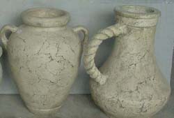 Interior decorative furnishing - elegant handle ceramic pot