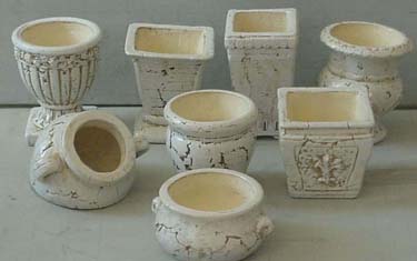 Fine garden pottery supply - assorted geometric design fashion pot decor 