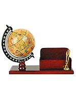 home decor, garden supply Include world globe with stand, globe with pen pencil, business card holder and globe bookends