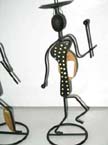 wrought iron candle holder - musician artist